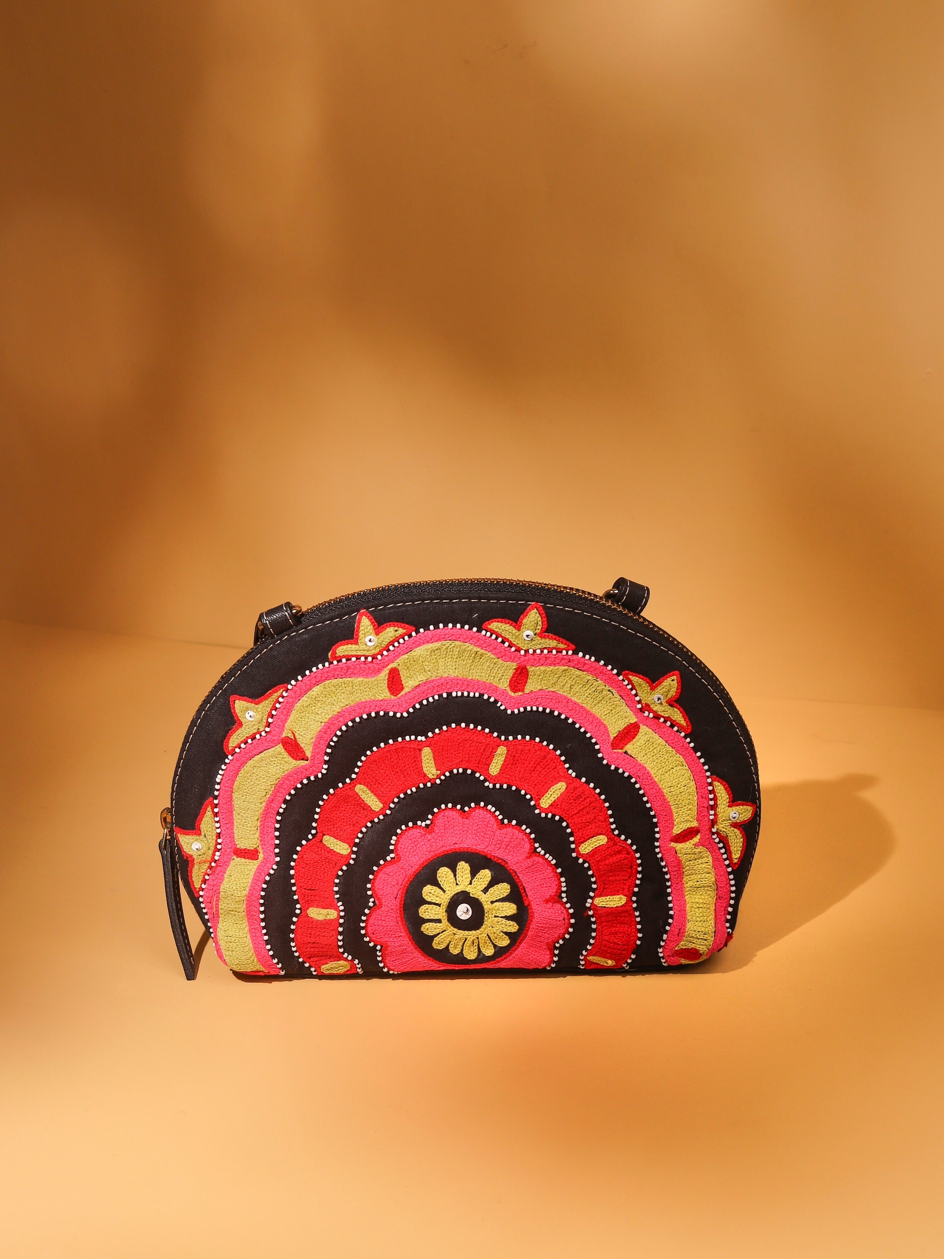 Embroidered Mandala Clutch