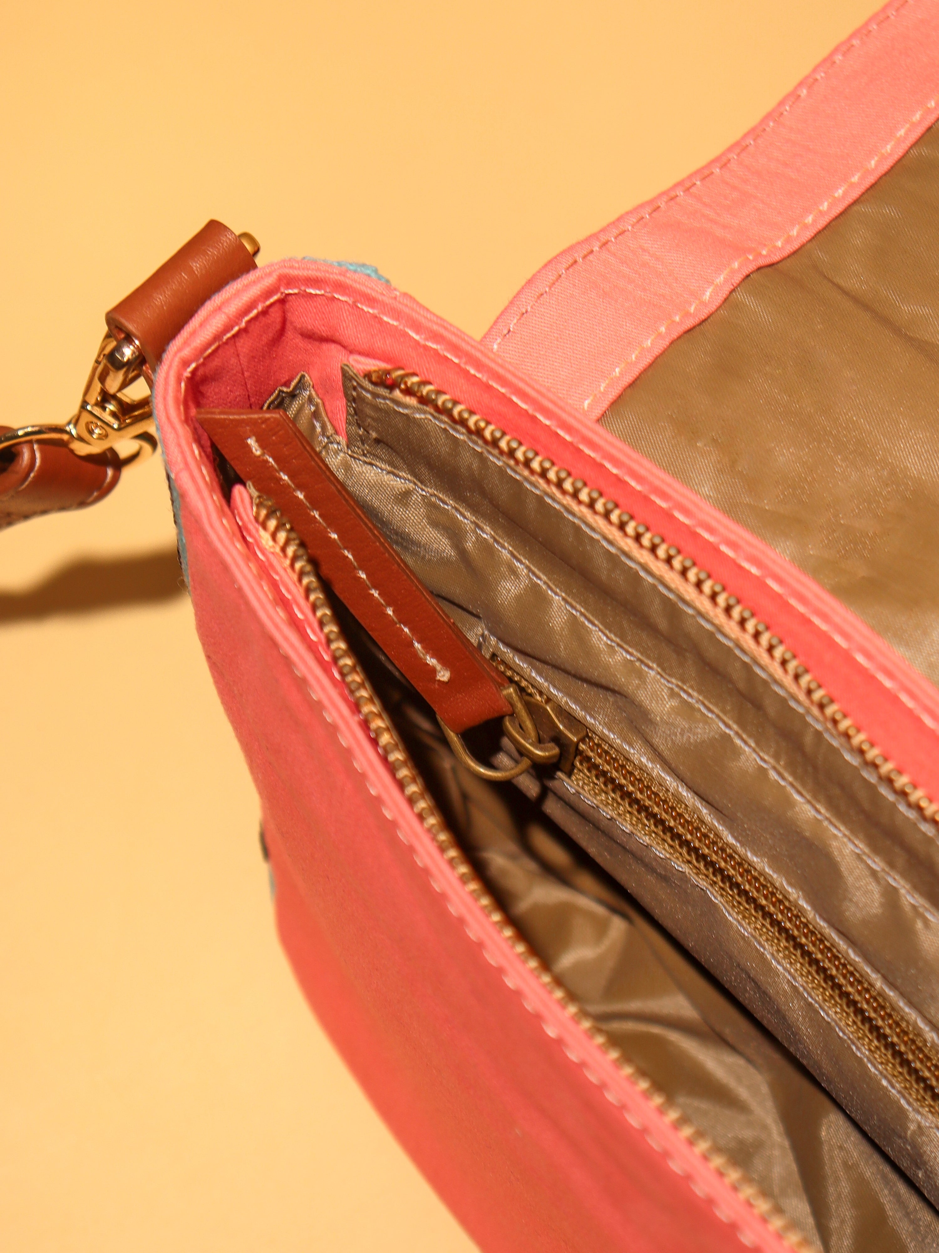 Vibrant Embroidered Crossbody Flap Bag