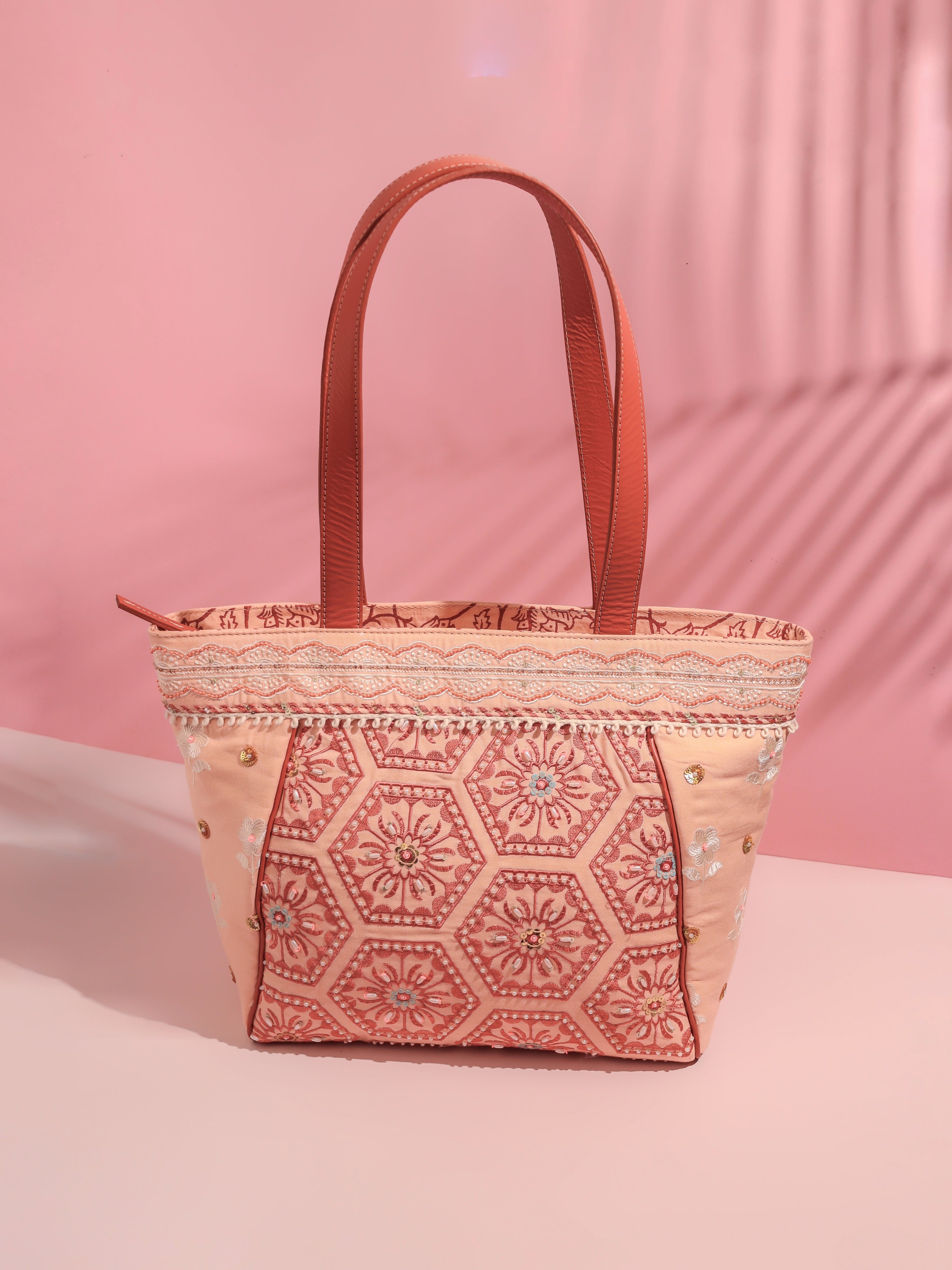 Rose Quartz Hexagon Tote
