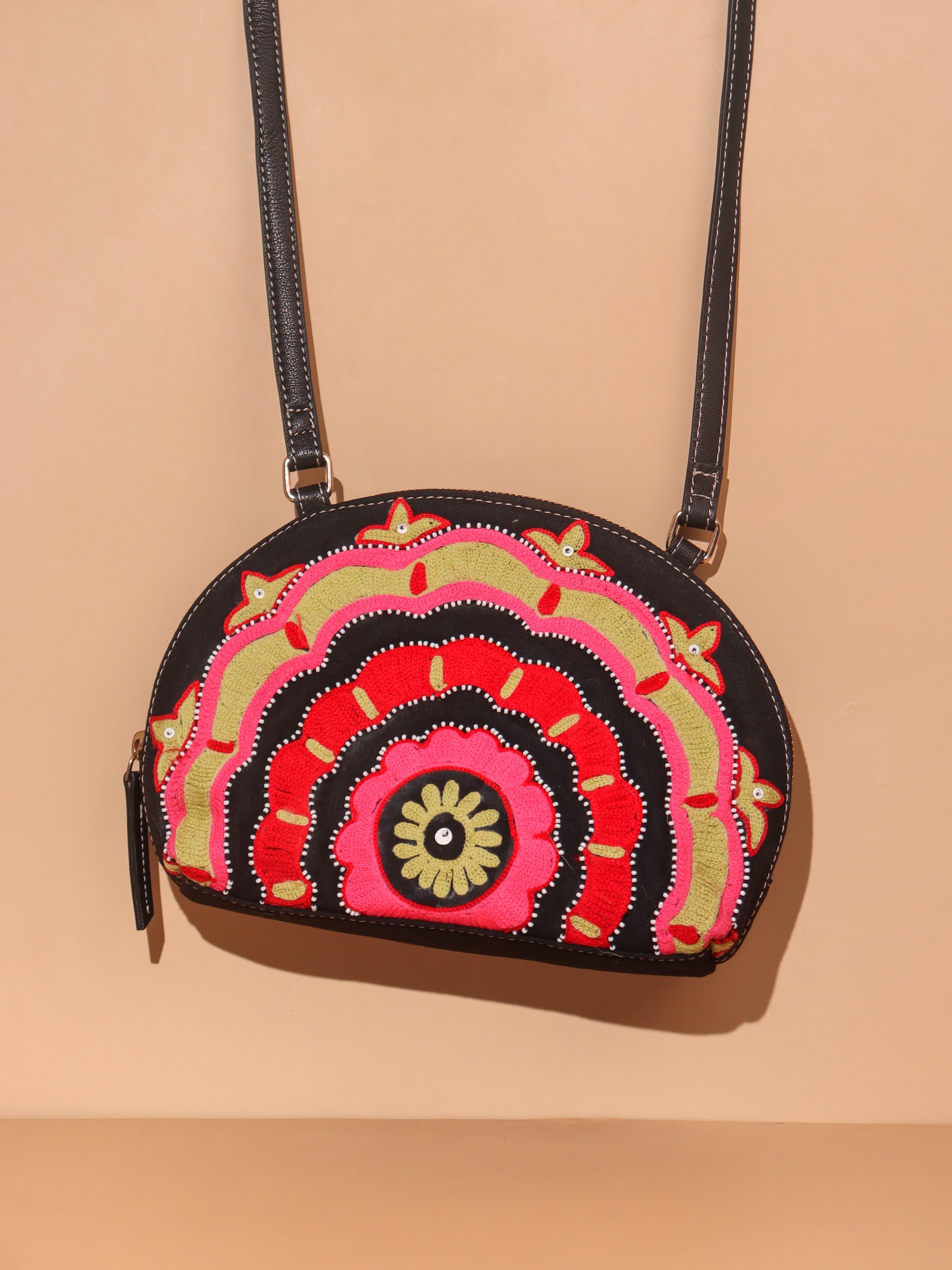 Embroidered Mandala Clutch