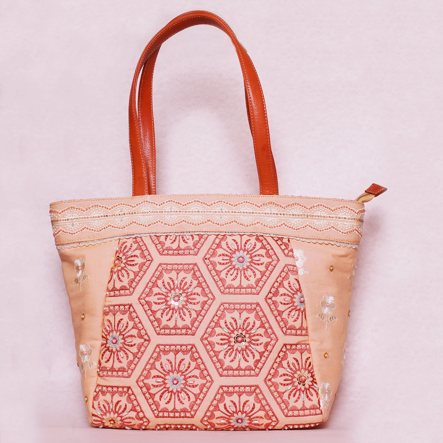 Rose Quartz Hexagon Tote