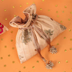 Olive Blossom Embroidered Potli Bag