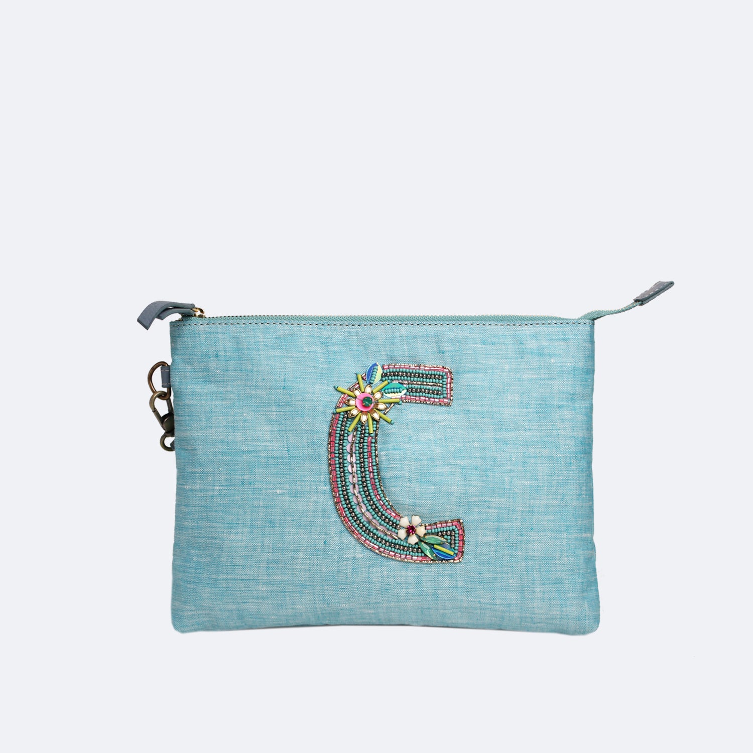 Personalised Monogram Hemp All-Purpose Pouch- C