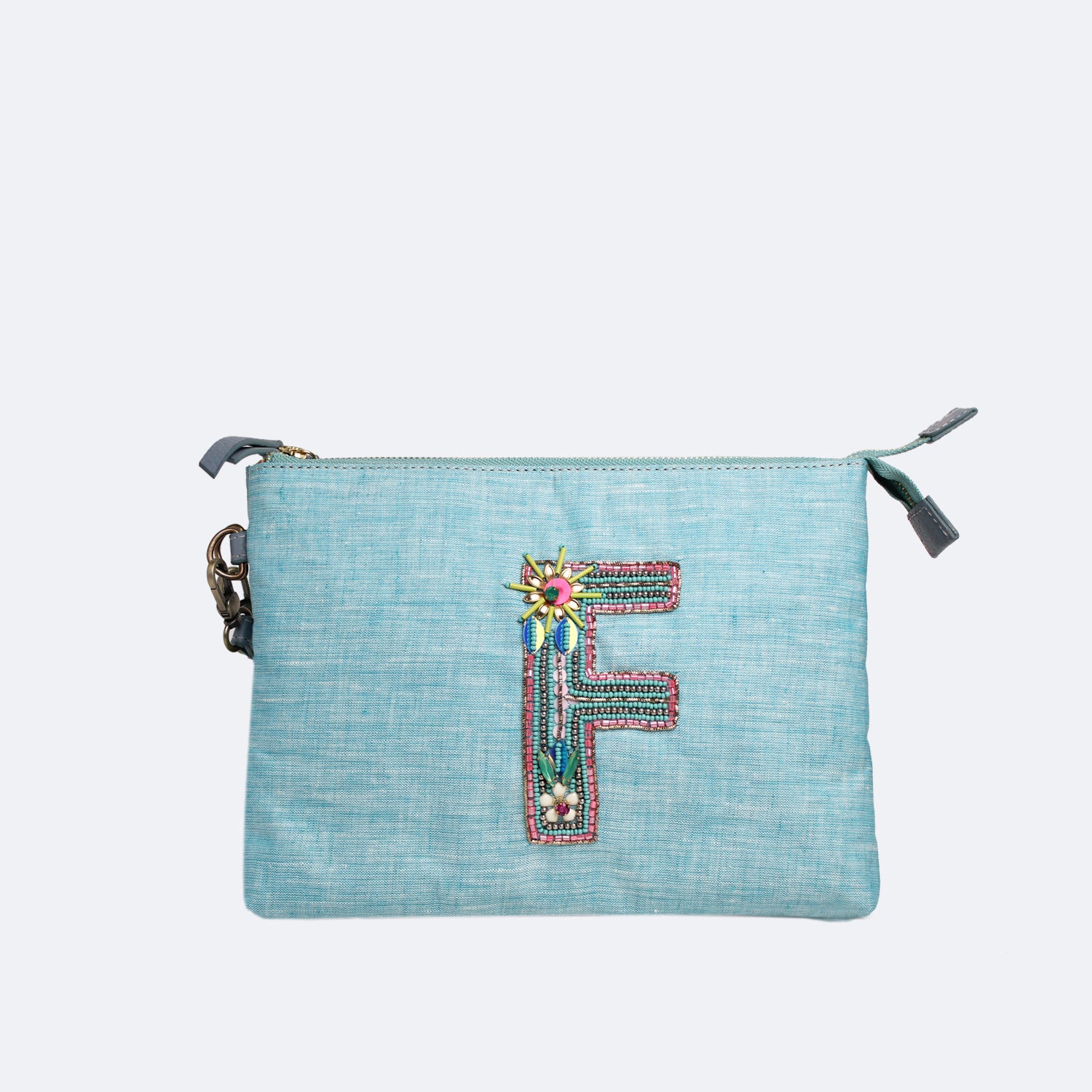 Personalised Monogram Hemp All-Purpose Pouch- F