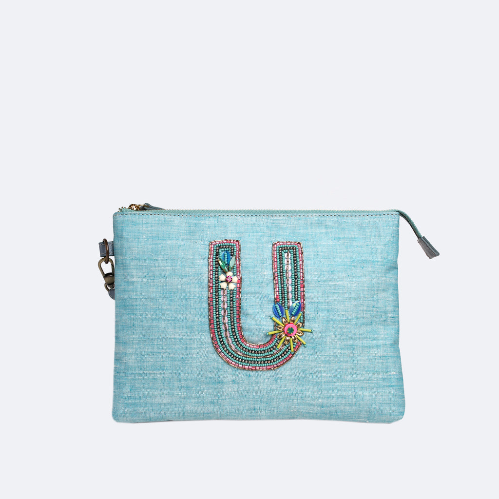 Personalised Monogram Hemp All-Purpose Pouch- U