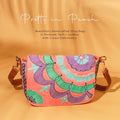 Vibrant Embroidered Crossbody Flap Bag