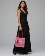 Fuchsia Embroidered Carryall