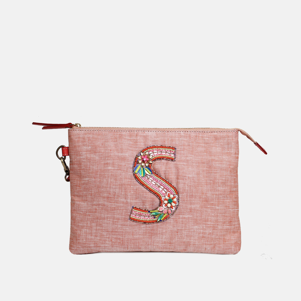 Personalised Monogram Hemp All-Purpose Pouch- S