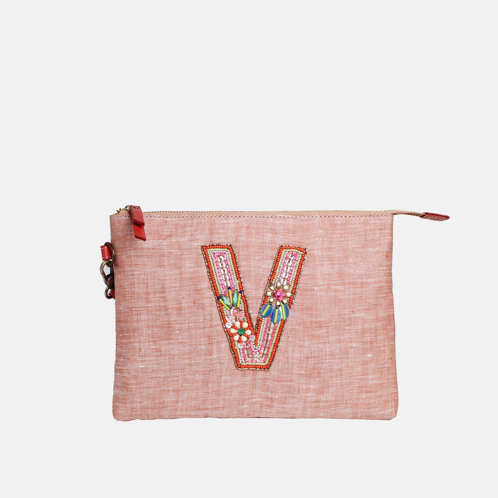 Personalised Monogram Hemp All-Purpose Pouch- V