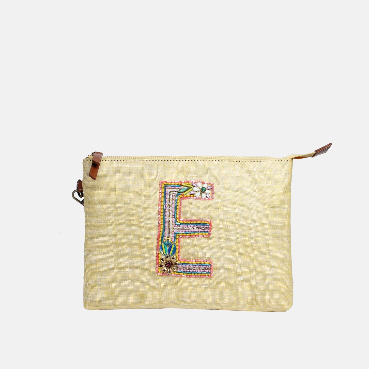 Personalised Monogram Hemp All-Purpose Pouch- E