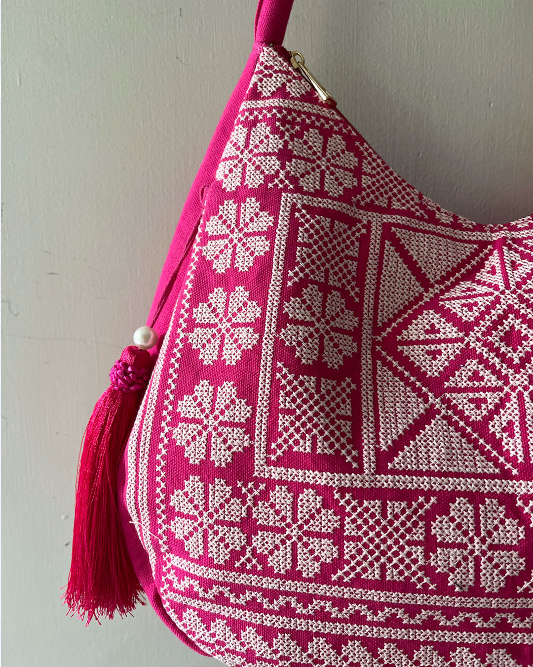 Fuchsia Rose Hobo