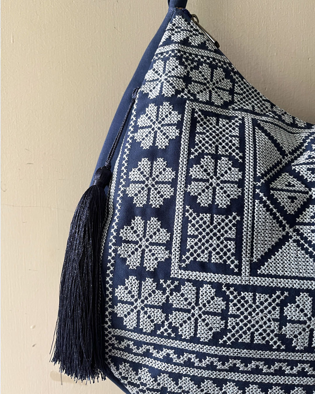 Royal Azure Blue Hobo - Large