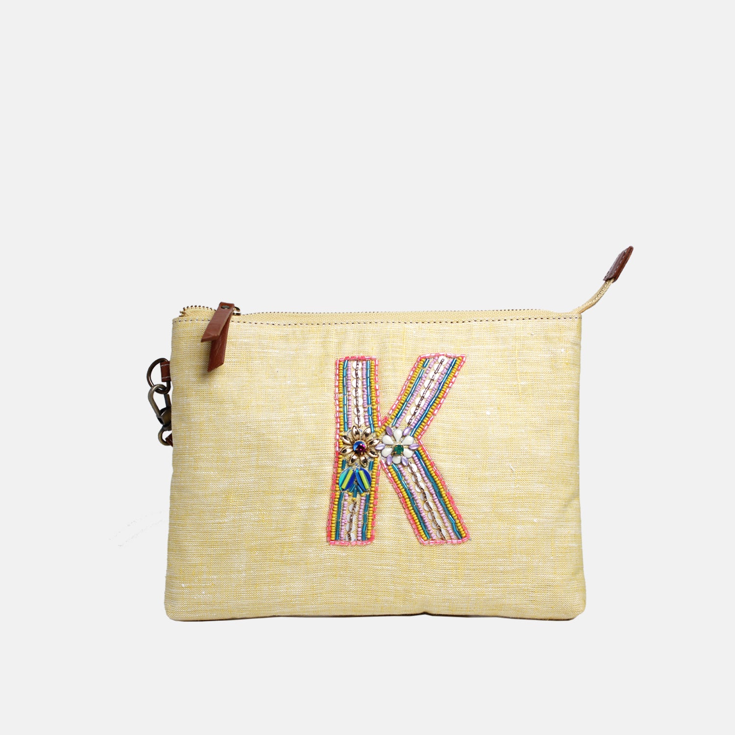 Personalised Monogram Hemp All-Purpose Pouch- K