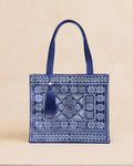Azure Blue Embroidered Tote