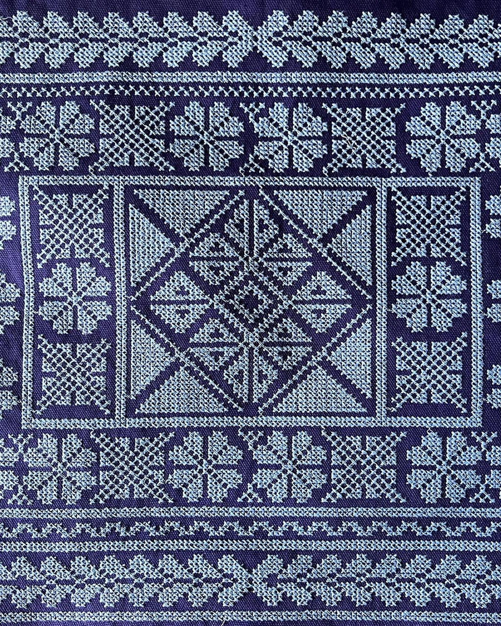 Azure Blue Embroidered Tote