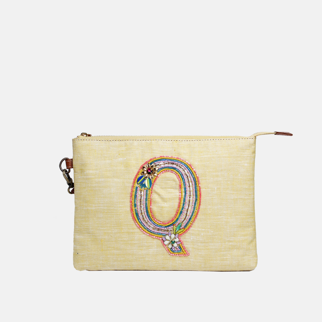 Personalised Monogram Hemp All-Purpose Pouch- Q